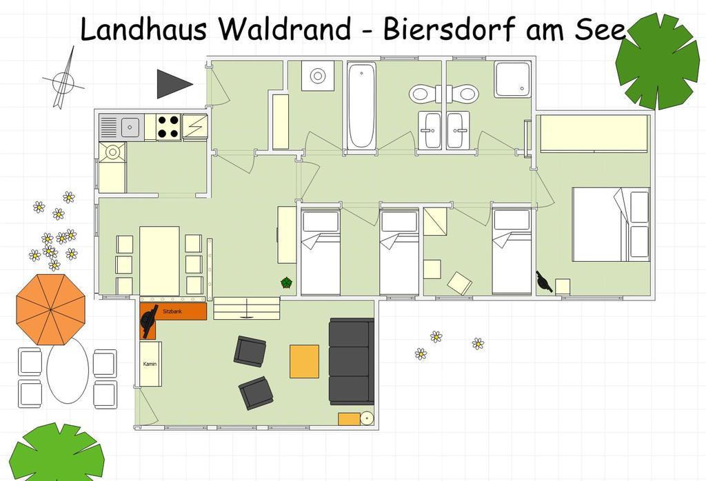 Landhaus Waldrand Biersdorf am See Екстер'єр фото